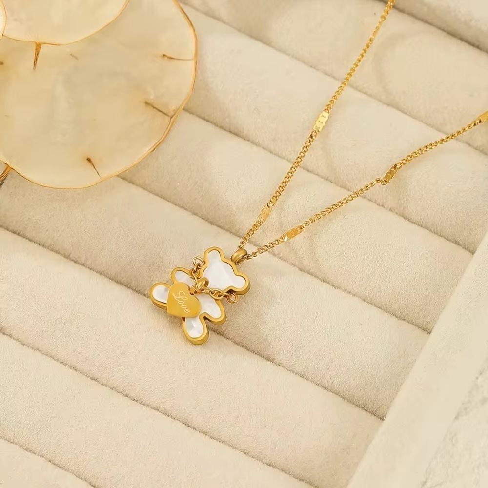 18k Gold Plated Bear Shape Pendant Necklace